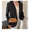Ladies' Detachable Chain Shoulder Strap Bag -Gold Metallic PVC Banquet Handbag with Magnetic Closure Design, Simple and Fashionable Commuter Party Use
