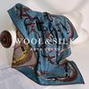 2025 Women's New Silk Wool Silk Scarf Fashion Versatile Square Scarf High-end Temperament Scarf Double-sided Silk Wool Shawl