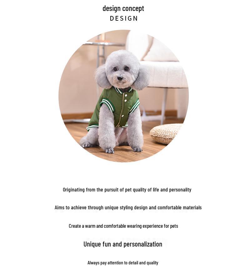 Autumn/Winter Warm Pineapple Pattern Windproof Cotton Pet Clothes for Small/Medium Dogs & Cats