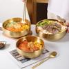 Large Capacity Korean Stainless Steel Bowl Anti-scald Salad Bowl Durable Soup Bowls  Kimchi