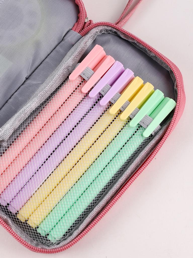 Single/Double Pencil Case Basic Style Large-Capacity Pencil Case Back-To-School Gift For Friends Stationery Box Pencil Case