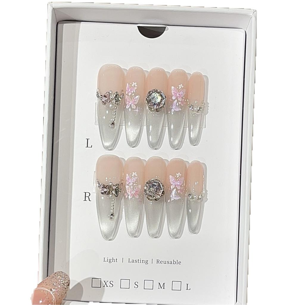 Butterfly Weaving Dreams In Spring and Summer Pure Desire To Show Whiteness and Cold Moonlight Cat Eyes Butterfly Fine Pile of Drill Wear Armor