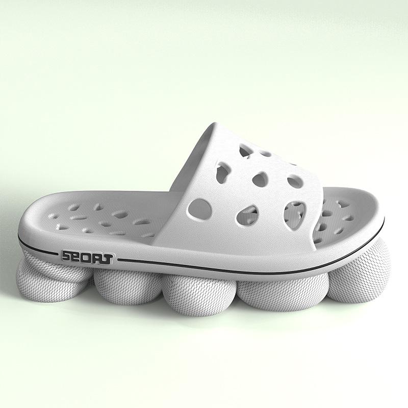 Hotel bathroom slippers women's summer indoor home home water leakage non-slip hollow bathroom couple sandals