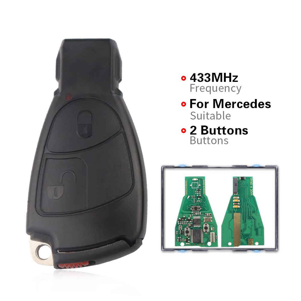 YIQIXIN Remote Car Key For Mercedes Benz NEC B C E S SL ML MB CLK CL 3B 3BT 1996-2006 W203 W204 W211 W20 433Mhz 2/3 Buttons