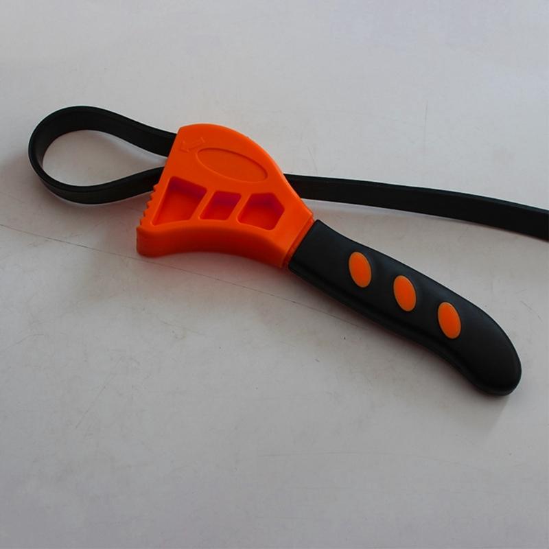 Verstellbare Gummi-Riemenschlüssel Ölfilterschlüssel Werkzeug für Mechaniker und Heimgebrauch Werkstattarbeit Zuverlässiger Alltagsgebrauch