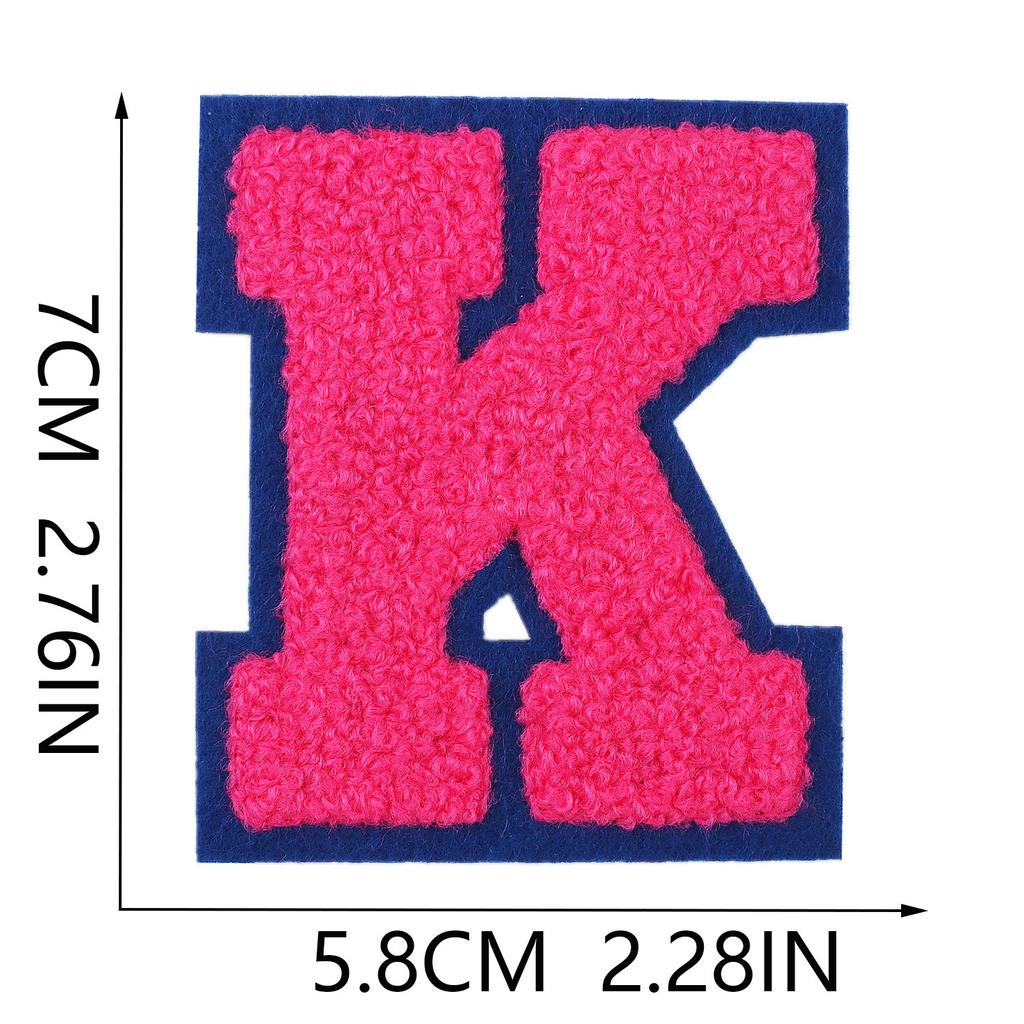 Mixed Color 7Cm Towel Embroidery English Letters Cloth Sticker Clothing Accessories Letter Sticker Computer Embroidery Chapter Boy Ironing Letters