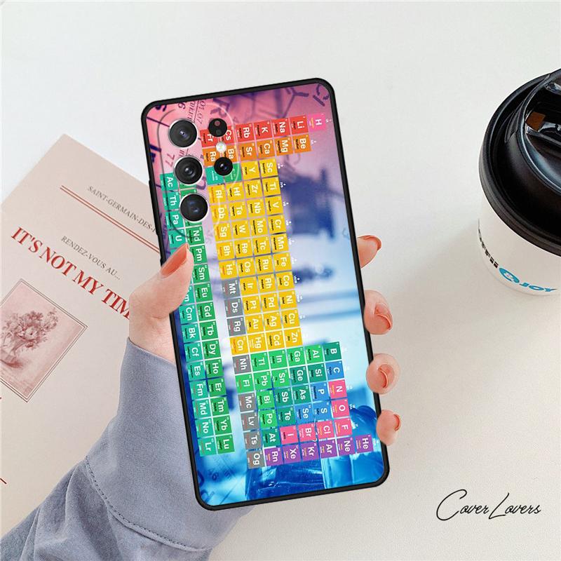 Чехол для телефона Периодическая таблица химических элементов Для Samsung Galaxy S24 S25 S23 S22 Ultra Note 10 20 Plus S20 S21 FE Note10 Pro(Plus)