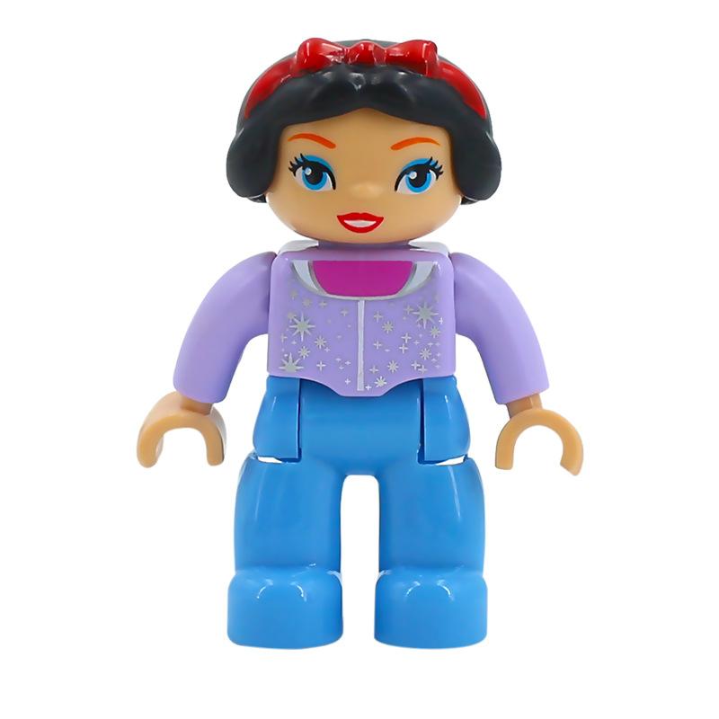 Big Building Blocks Boy Girls Family Policemen Figures Doll Compatible Duplos Children Kids Self Locking Bricks Assemble Toys