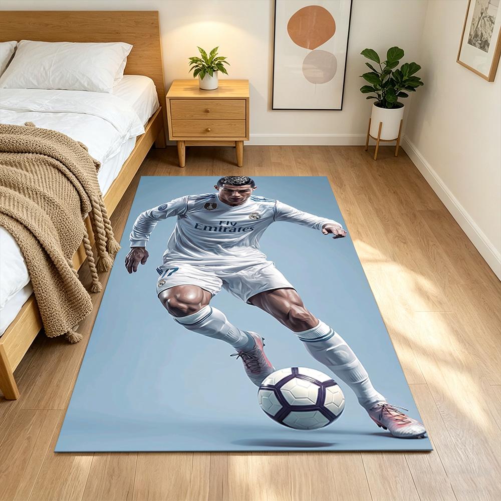 Cristiano Ronaldo Floor Rug Office Rug Design for Study Room Entryway Living Rooms Kitchen Anti-slip Rug Decorate Offices Gift for Festivals