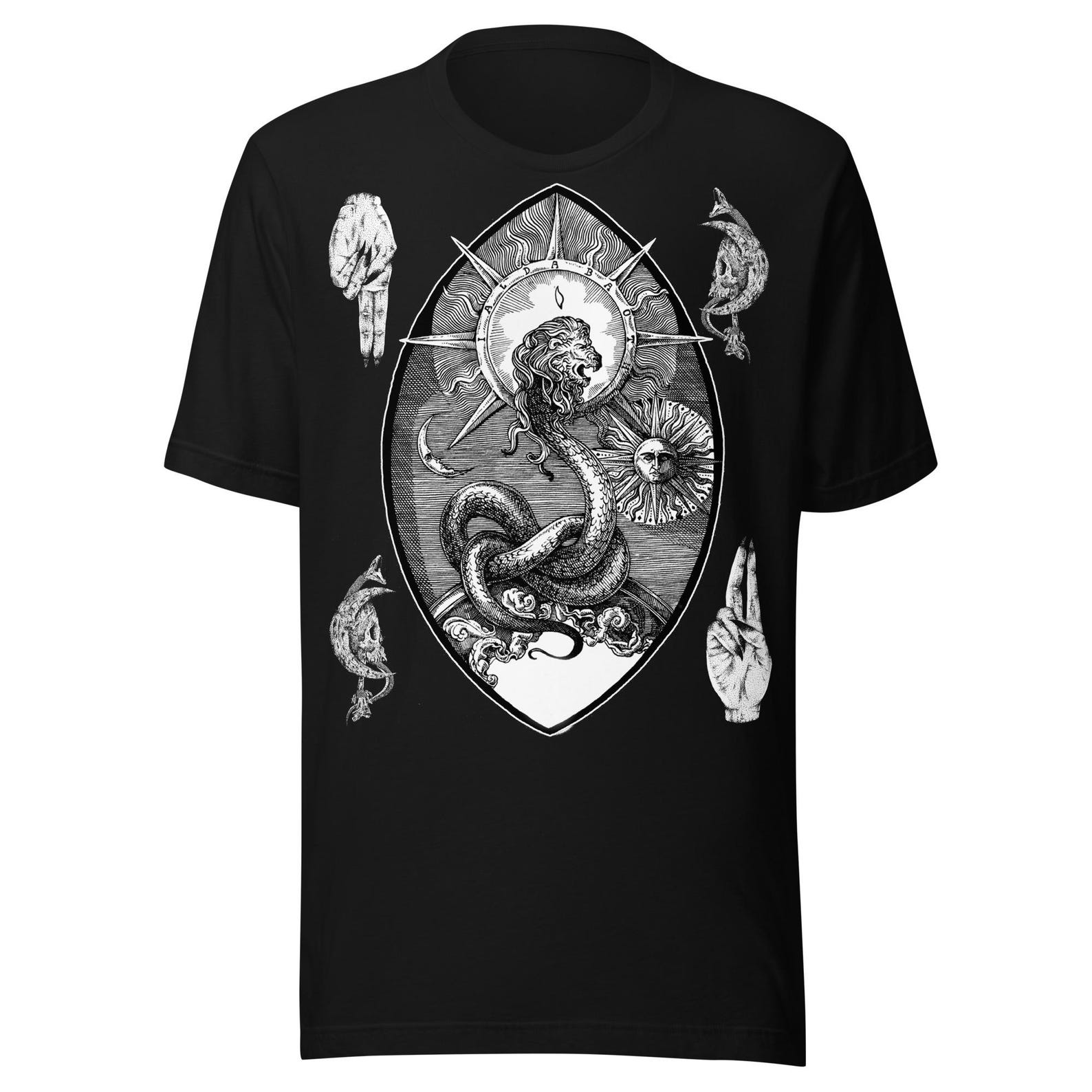 Occult Pagan Symbols Witchcraft Sun and Moon Dark Goth Art t-shirt XL