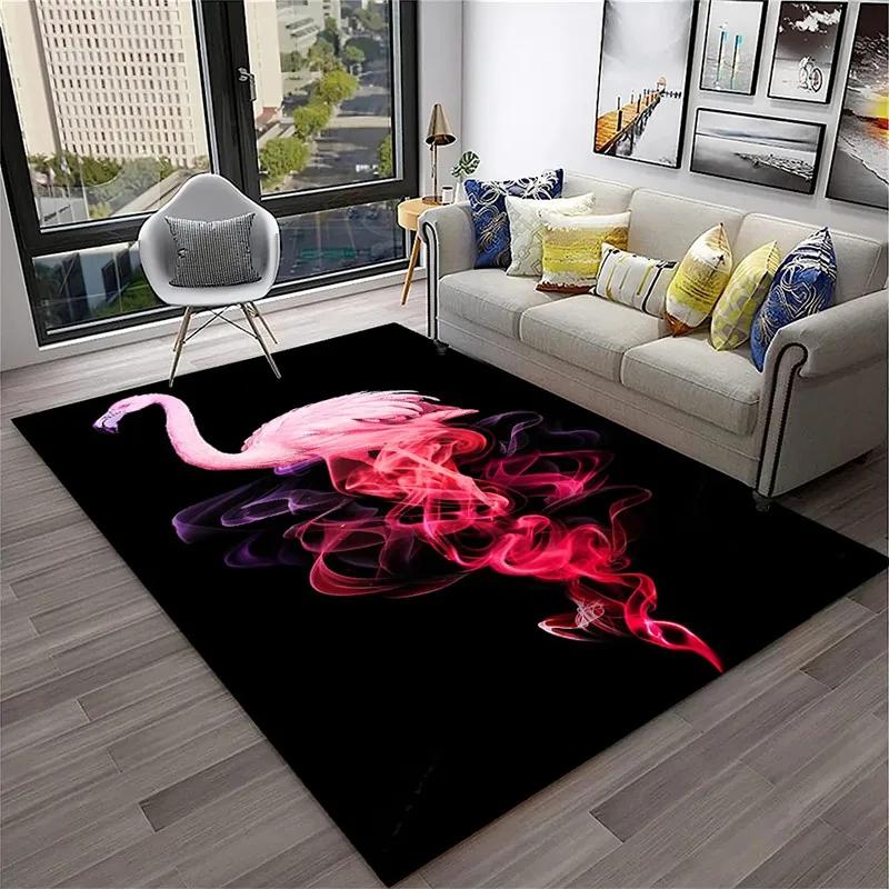 Flamingo Carpet Tropical Animal Print Kitchen Rug for Bathroom Living Room Bedroom Decor Non-slip Floor Mat Entrance Doormat