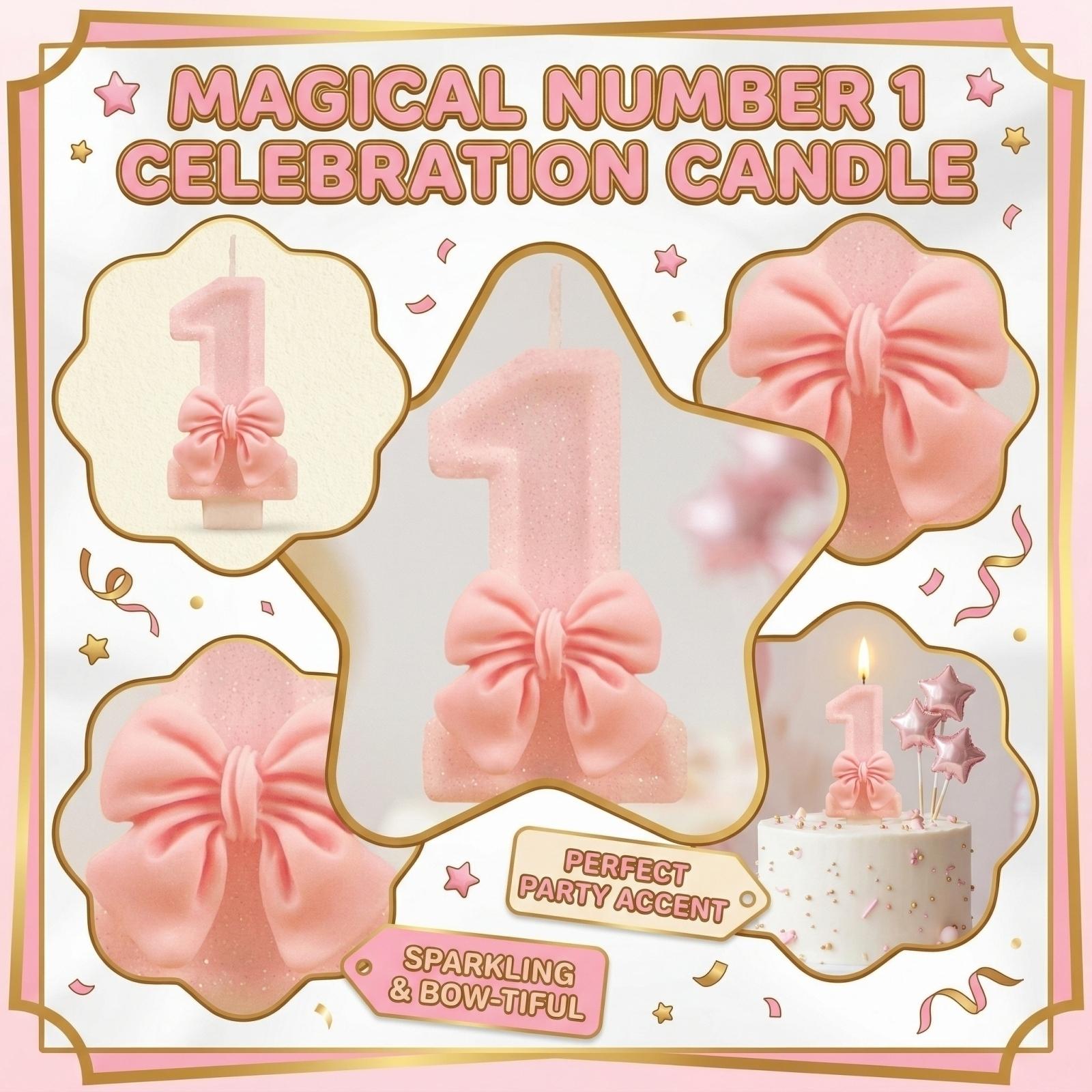 

Number 1 Birthday Candle with Style Decorative Candle for Party Event Celebration Supplies Gift one size