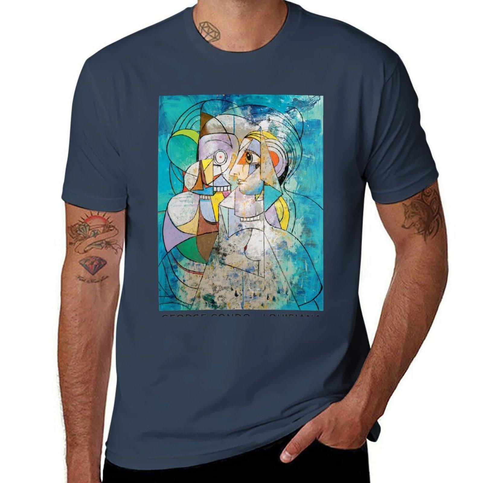 George Condo Tshirt Basic Crew Neck Short Sleeve Top S