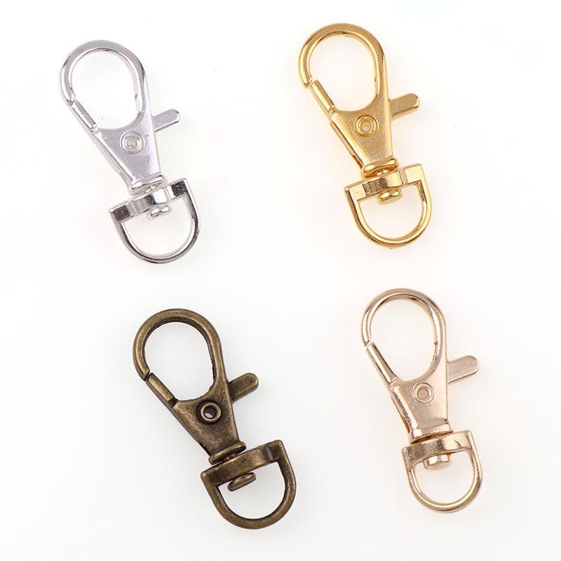 3/10 pcs Swivel Lobster Clasp Hooks Keychain Split Key Ring Connector for Bag Belt Dog Chains DIY Jewelry Making Findings