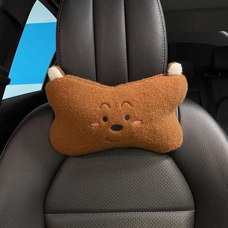 

Мягкий мультяшный медведь, украшения для салона автомобиля, поясничная поддержка, подушка для шеи, подголовник