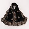 Literary new black embroidered headscarf, Indonesian Malay fashion headscarf, shawl scarf