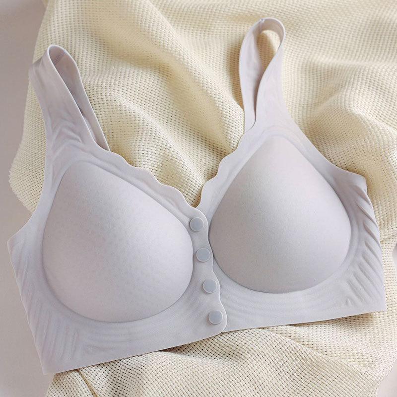 Front-hook Large Size Ultra-thin Breastfeeding Bra with Gathered Breasts and Breathable and Comfortable Wire-free Bra
