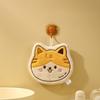 Hanging Hand Towel Cute Cartoon Animal Coral Fleece Hand Towel Double-layer Sponge Super Strong Water Absorption Quick Drying Multifunctional Towel