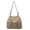Large Capacity Drawstring Bag Women's Tote Bag Solid Color Shoulder Bag