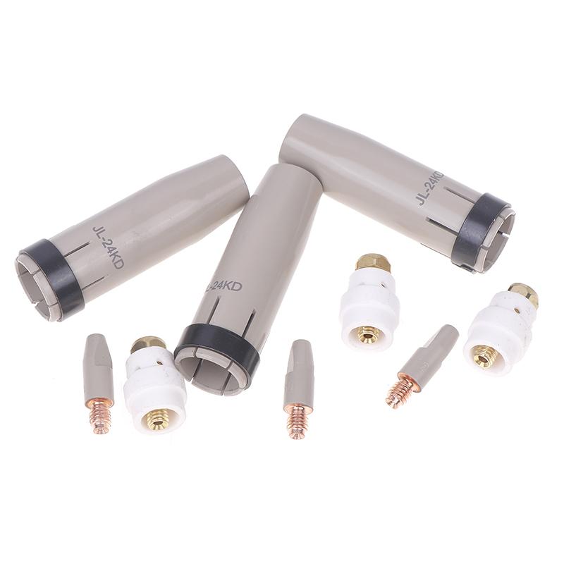 1Set 24Kd  Coating Protection Nozzle 0.8/1.0/1.2Mm Mig Torch Gas Nozzle Tip Holder Of 24Kd Mig Mag Welding Torch