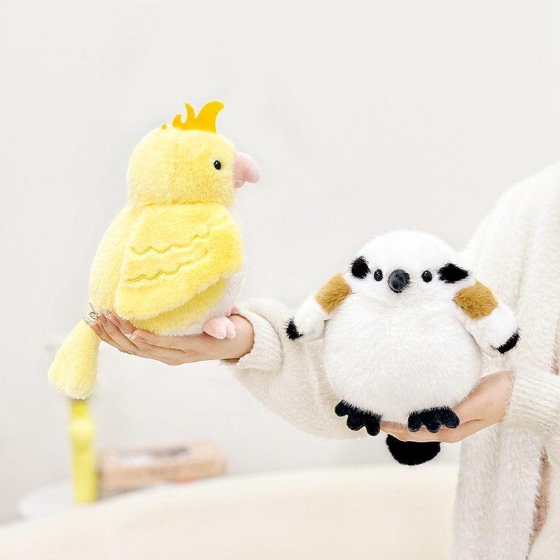 Plush Sparrow Parrot Stuffed Toy Animal Birds Doll Room Decoratio Kids Gifts