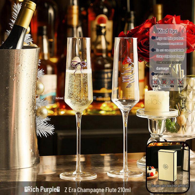 CKW European Crystal Champagne & Wine Glass Set