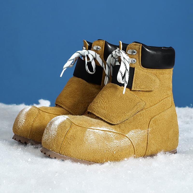 Men's and Women's High Top Snow Boots with Street Style Cool and Trendy Versatile and Fashionable