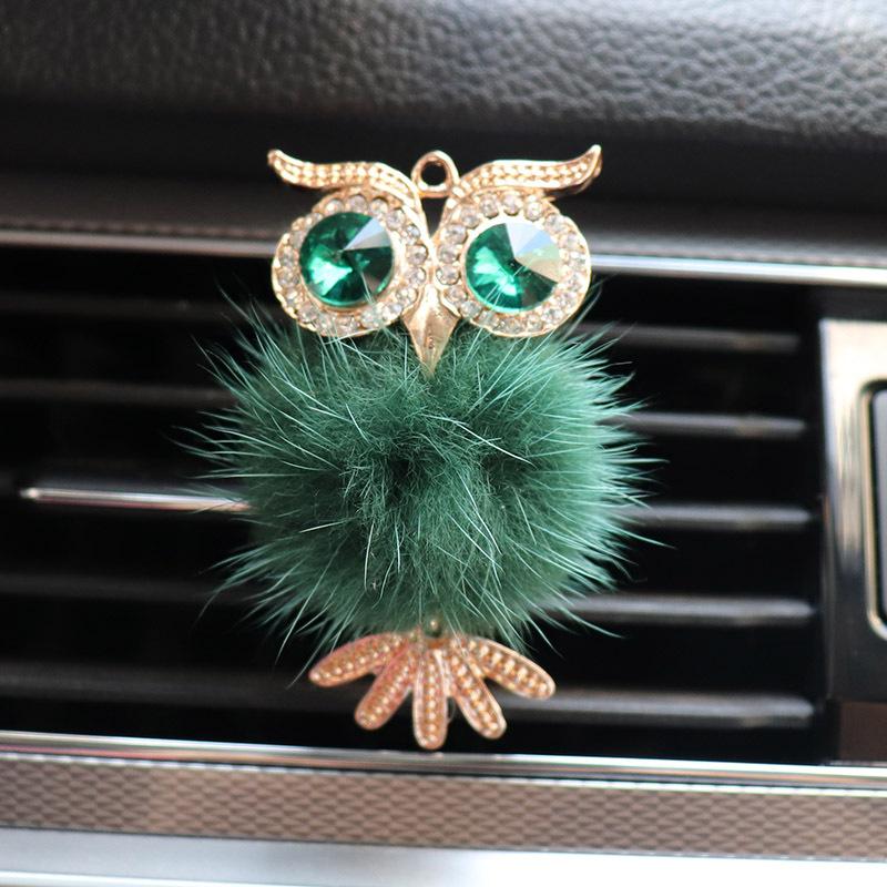 Mao Mao Owl Car Outlet Perfume Perfuel Inlays Drilling Cotycard Creative Creative Car Wind Found