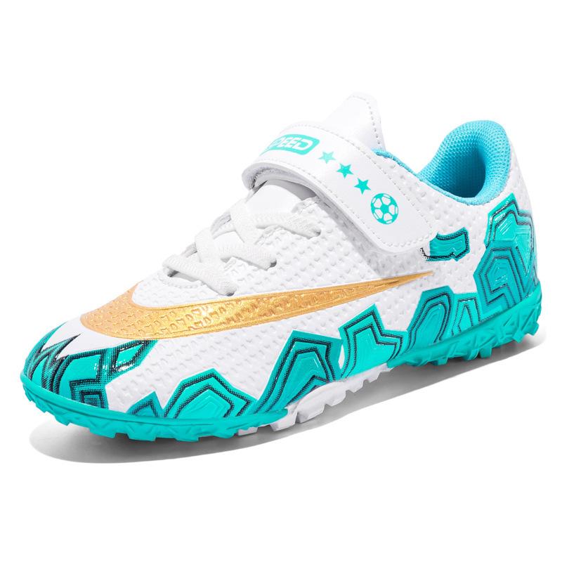 Football Shoes Broken Nails Breathable Velcro Large Children Medium Children Sneakers Breathable Students Grass Game Sneakers