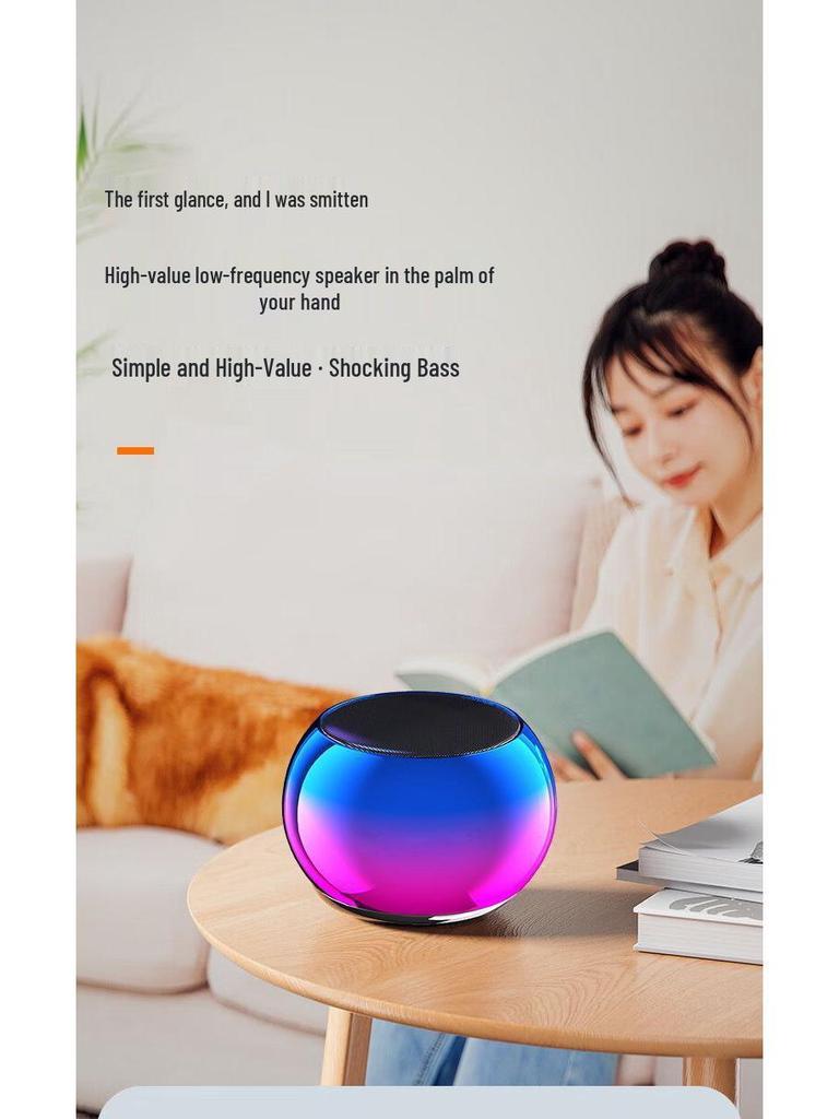 Portable Bluetooth Speaker - High-Quality HIFI Stereo Sound, Mini, Wireless, Internet Favorite, Ideal for Students (Model XCM4)