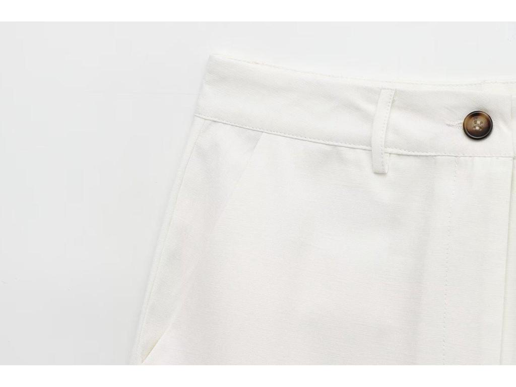 2025 Spring Women's Fashion Linen Wide-Leg Pants, European & American Style