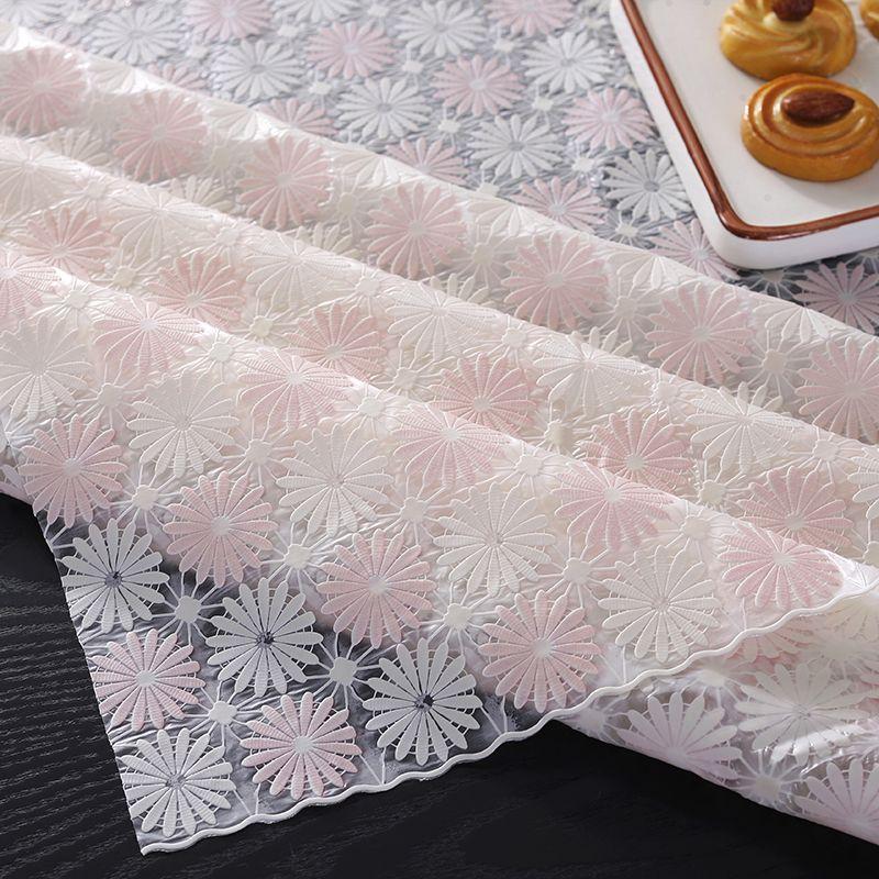 

Tablecloth Waterproof Oil-Proof Disposable Anti-Scald PVC Plastic Tea Table Cloth Desk Pad Ins Fabric Craft Tablecloth Nordic Dining Tablecloth A raccoon flower 60*136cm