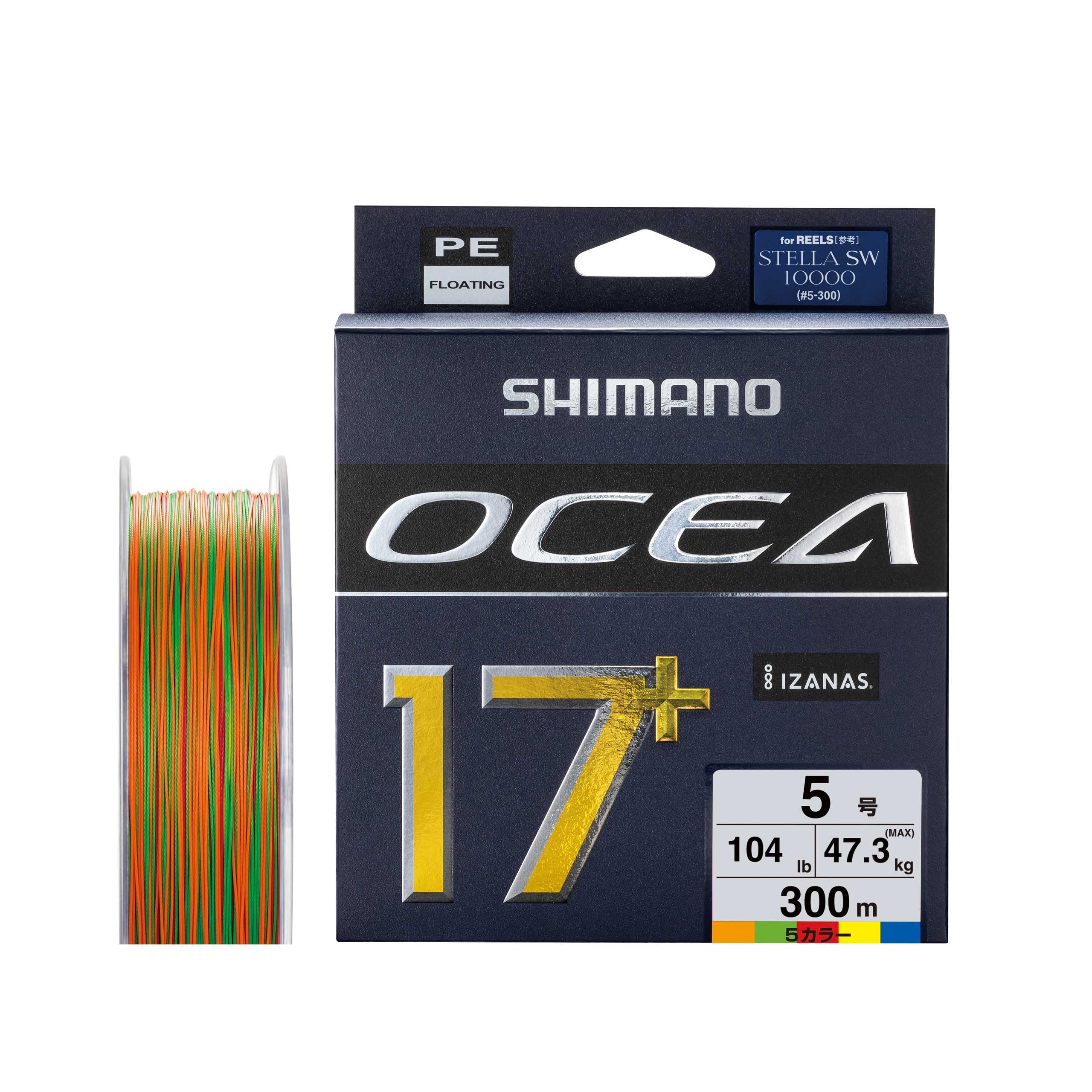 

Shimano PE Line Ocea PE 300m Multicolor 17+ LD-A71Y 5-size