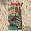 Old Motocycles Arts Beach Towel for Family Stuffs Friends Gifts Quick-Dry Sand Free For Bath Yoga Tourism Beach Camping Swimming