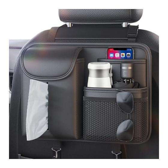 Car Seat Back Pocket Rear Seat Storage Tissue Case Easy Installation