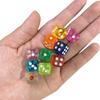 50Pcspack High Quality New 12Mm Acrylic Transparent D6 Point Dice #12 Round Corner Boutique Dice