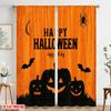 2pcs,2D Plane Printing Popular Curtain Panels Halloween Pumpkin (1) 100% Polyester (without Rod) Room Decor for Living Room,