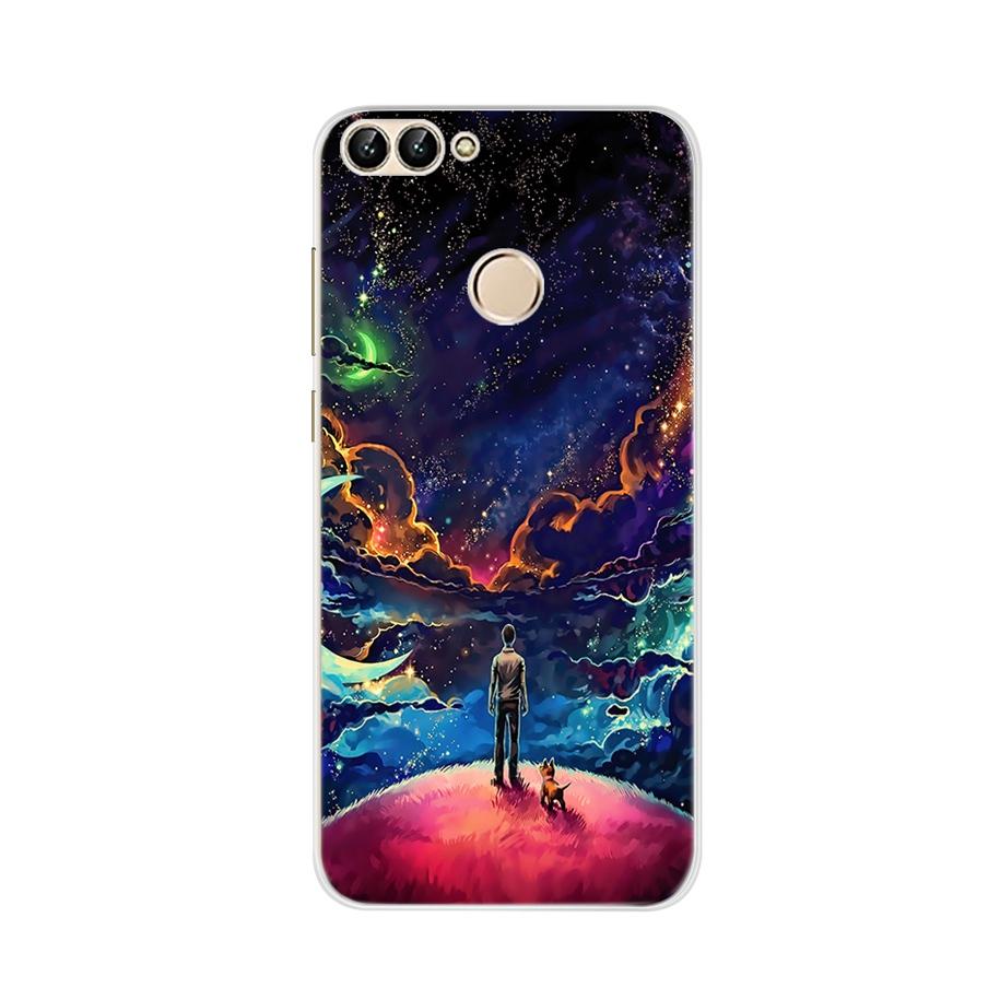 For Huawei P Smart Case TPU Soft Silicon Lavender Flower Back Cover Phone Case For Huawei P Smart 2018 FIG-LX1 PSmart Case 5.65"