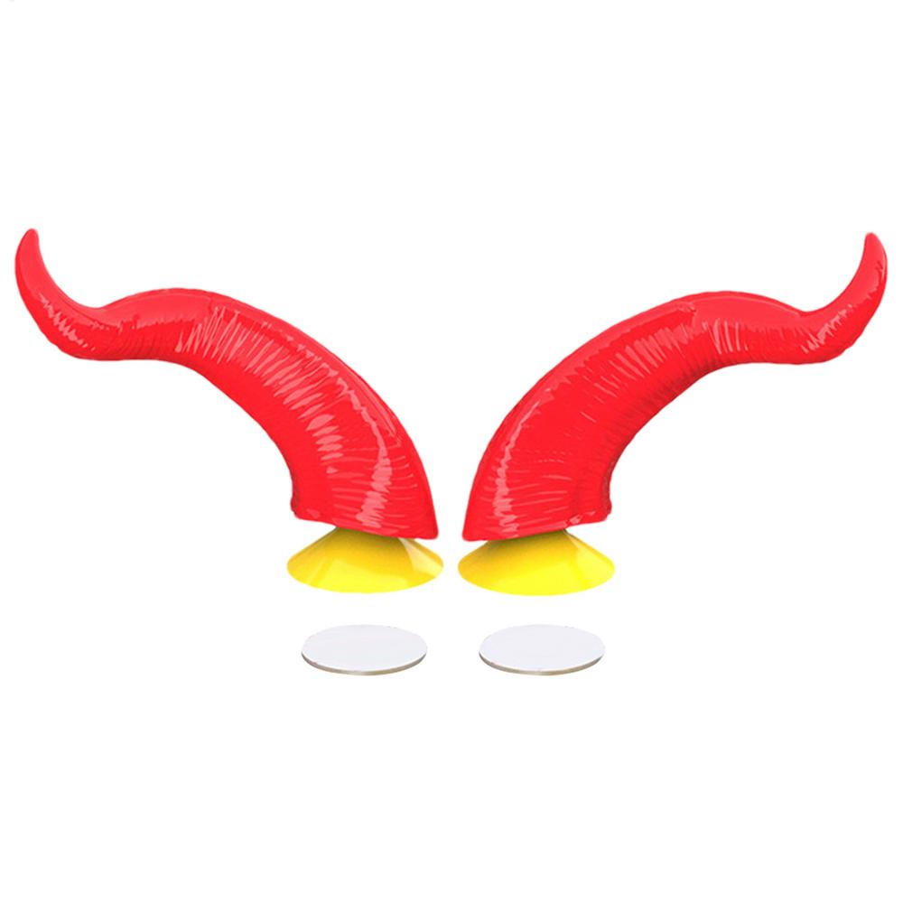 2PCS Cute Personality Motorcycle Electric Helmet Decoration Devil's Horns Motorbike Helmet Accessories Stickers Cosplay Styling