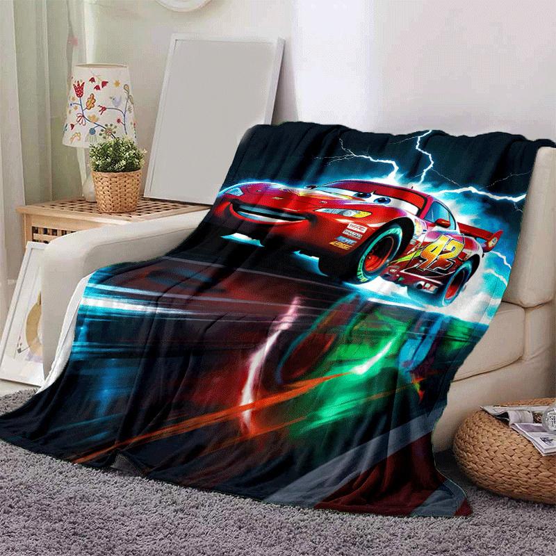 1 Manta con Estampado de Cars - Suave, Manta para Todas las Estaciones para Sala de Estar, Dormitorio, Regalo Personalizado con Adorable Diseño de Dibujos Animados