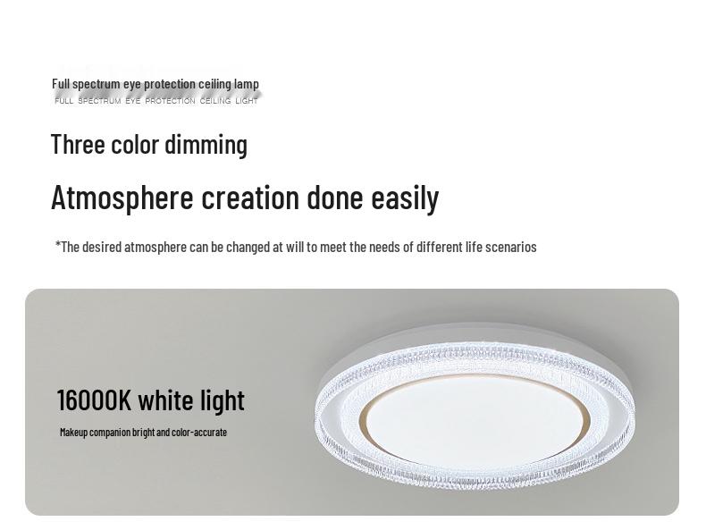 Full Spectrum Eye Protection Crystal LED Ceiling Light for Bedroom
