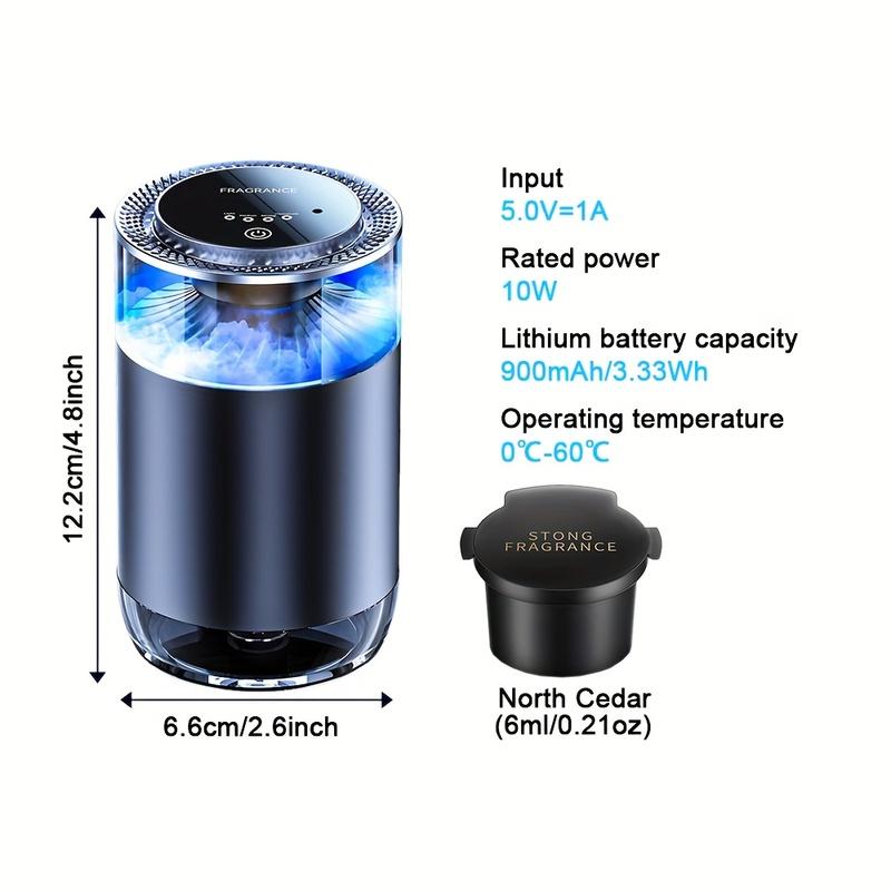 Smart Car Air Aromatherapy Diffuser Rechargeable Car Air Freshener Cloud Mist With Sound Pickup Lamp RGB Light Auto Interior
