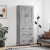 VidaXL Highboard Concrete Grey 69.5x34x180 Cm Engineered Wood 3199757