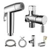 BA0702 Hot and Cold Water Toilet Seat Mixer Bidet Faucet Attachment With Handheld Bidet Sprayer