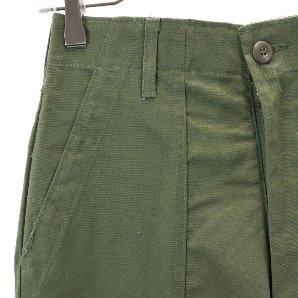 US ARMY 70s DLA Utility Center Press Military Pants W26 Khaki Men's Used