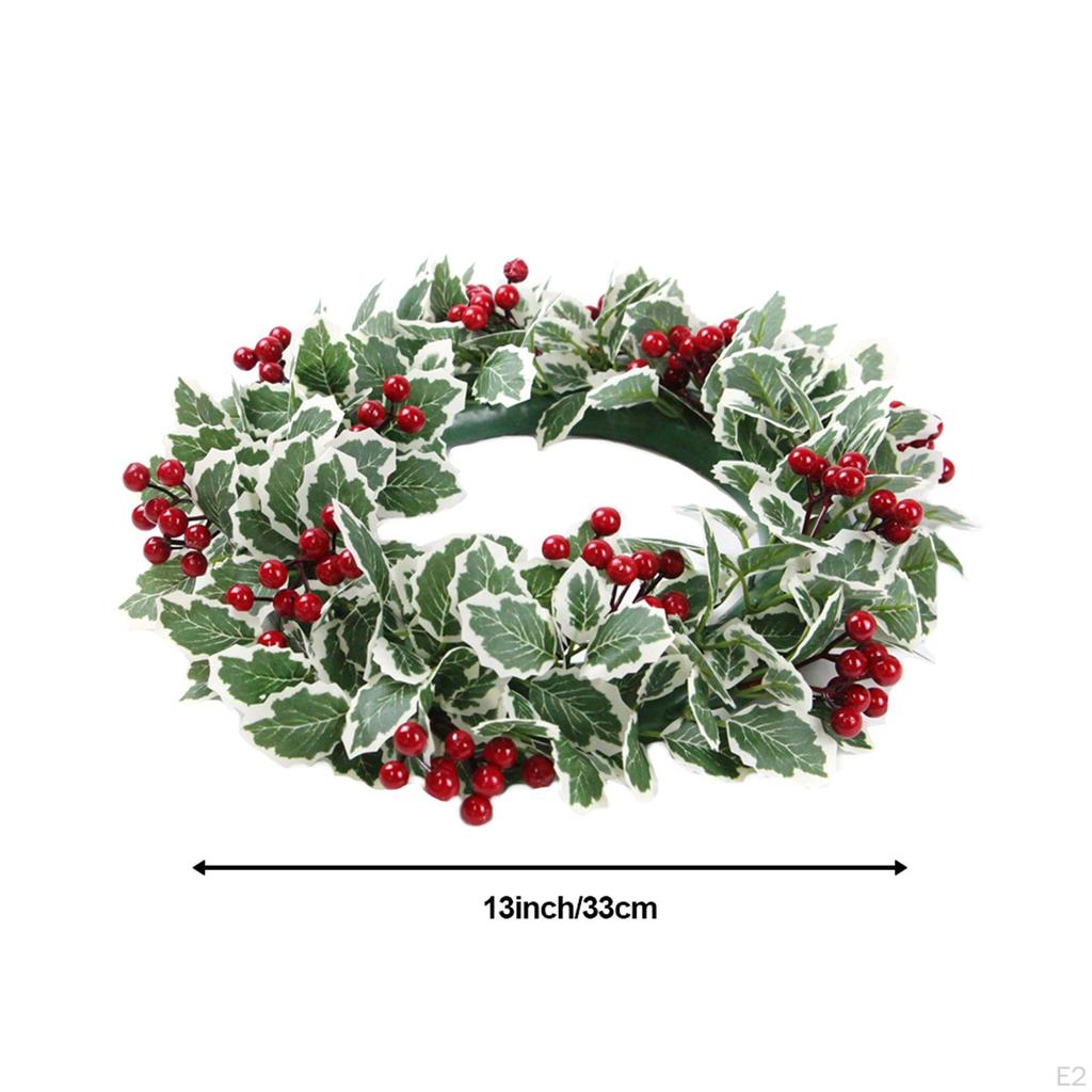 Artificial Christmas Wreath for Front Door Outdoor Holiday Garland Fireplace Home Living Room