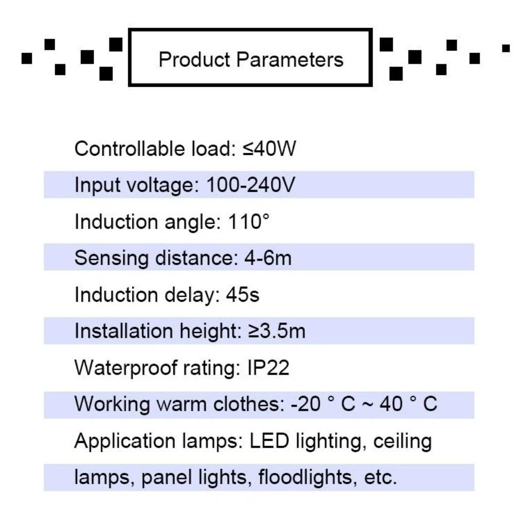 Auto On Off Infrared Body Sensor Switch Mini Motion Sensor Switch  LED Lighting