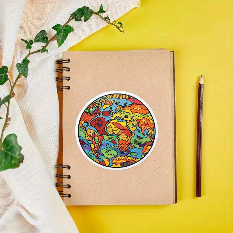 World Map Dazzling Stickers Durable for Laptop, Car, Luggage, Skateboard & More - Perfect for Teens, Adults, Creative Decor & Gifting