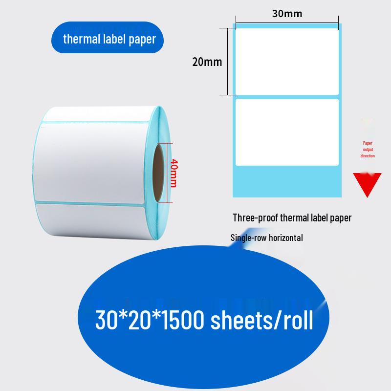 Durable Self-Adhesive Thermal Label Paper for Electronic Scales - Barcode Stickers (Sizes: 80x60, 50x40, 30)