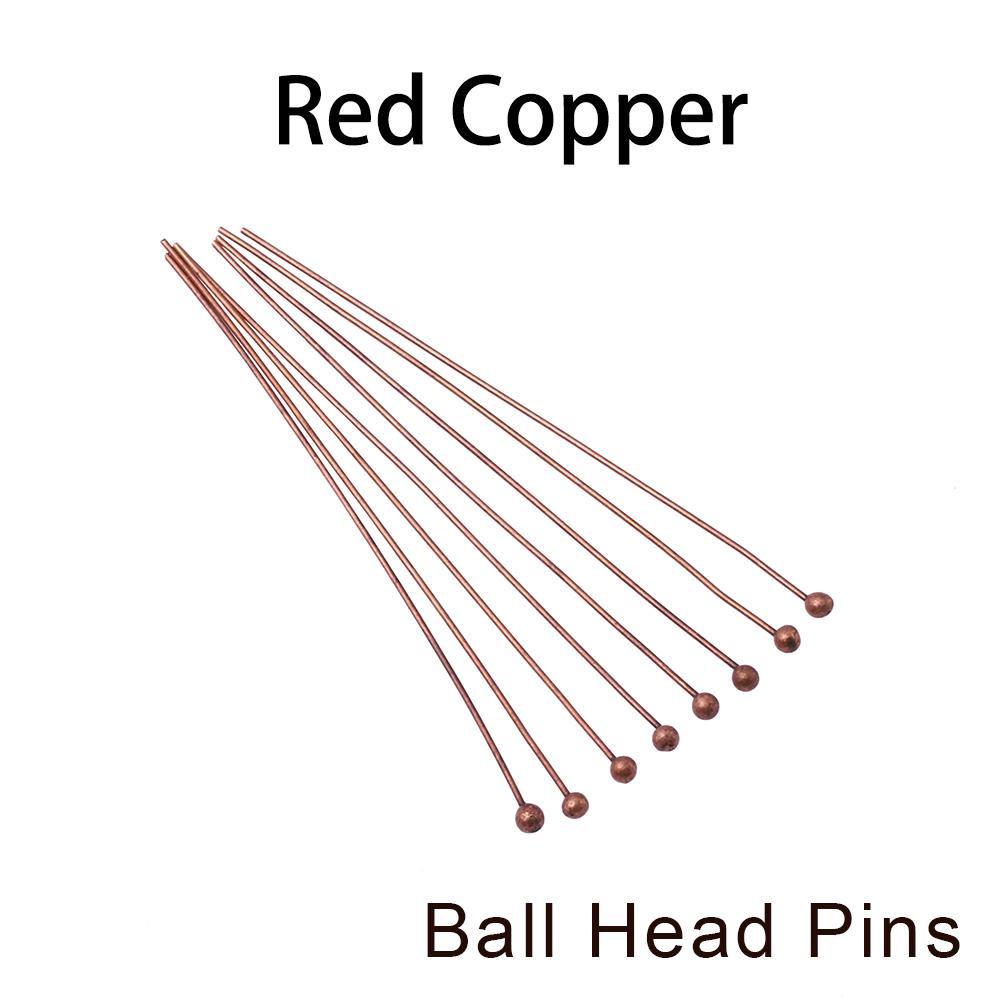 200Pcs/lot 10-50mm Flat Head Ball Head Eye Head Pins Connectors For Necklace Pendant DIY Jewelry Making Accessories Supplies